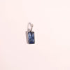 Wholesale Unisex Titanium Steel Birthstone Cube Pendant Necklace With Electroplating Treatment
