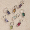 Wholesale Unisex Titanium Steel Birthstone Cube Pendant Necklace With Electroplating Treatment
