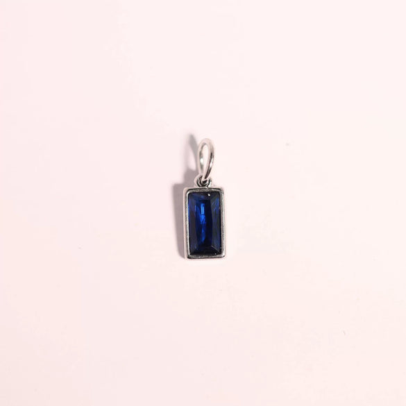 Wholesale Unisex Titanium Steel Birthstone Cube Pendant Necklace With Electroplating Treatment