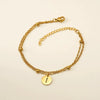 Wholesale Unisex Titanium Steel Electroplated Letter Bracelet Jewelry
