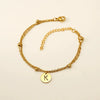 Wholesale Unisex Titanium Steel Electroplated Letter Bracelet Jewelry