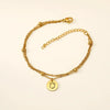 Wholesale Unisex Titanium Steel Electroplated Letter Bracelet Jewelry