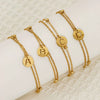 Wholesale Unisex Titanium Steel Electroplated Letter Bracelet Jewelry
