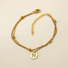 Wholesale Unisex Titanium Steel Electroplated Letter Bracelet Jewelry