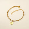Wholesale Unisex Titanium Steel Electroplated Letter Bracelet Jewelry