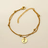 Wholesale Unisex Titanium Steel Electroplated Letter Bracelet Jewelry