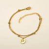 Wholesale Unisex Titanium Steel Electroplated Letter Bracelet Jewelry