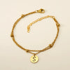 Wholesale Unisex Titanium Steel Electroplated Letter Bracelet Jewelry