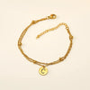 Wholesale Unisex Titanium Steel Electroplated Letter Bracelet Jewelry