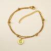 Wholesale Unisex Titanium Steel Electroplated Letter Bracelet Jewelry