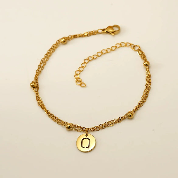 Wholesale Unisex Titanium Steel Electroplated Letter Bracelet Jewelry