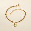 Wholesale Unisex Titanium Steel Electroplated Letter Bracelet Jewelry