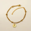 Wholesale Unisex Titanium Steel Electroplated Letter Bracelet Jewelry