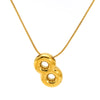 Wholesale Unisex Titanium Steel Electroplated Necklace Pendant With Letter Number Text Pattern Snake Bone Chain