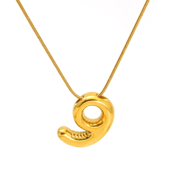 Wholesale Unisex Titanium Steel Electroplated Necklace Pendant With Letter Number Text Pattern Snake Bone Chain