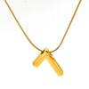 Wholesale Unisex Titanium Steel Electroplated Necklace Pendant With Letter Number Text Pattern Snake Bone Chain