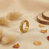 Wholesale Unisex Titanium Steel Electroplated Threedimensional Plum Blossom Relief Rotating Ring Luxury Metal Accessories