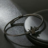 Wholesale Unisex Titanium Steel Geometric Cross Opening Adjustable Bracelet With Electroplating