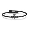 Wholesale Unisex Titanium Steel Geometric Cross Opening Adjustable Bracelet With Electroplating