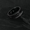 Wholesale Unisex Titanium Steel Geometric Style Ring With Electroplating Treatment