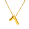 Wholesale Unisex Titanium Steel Goldplated Pendant Necklace With Letters Numbers Text Pattern And Cross Chain