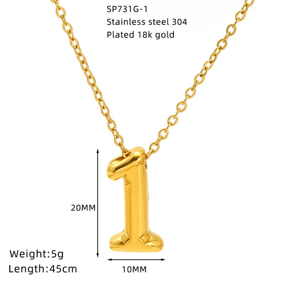 Wholesale Unisex Titanium Steel Goldplated Pendant Necklace With Letters Numbers Text Pattern And Cross Chain