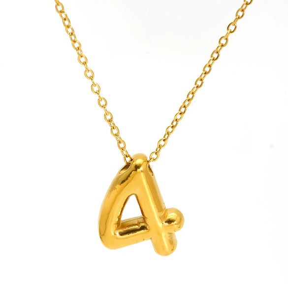 Wholesale Unisex Titanium Steel Goldplated Pendant Necklace With Letters Numbers Text Pattern And Cross Chain