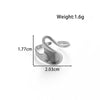 Wholesale Unisex Titanium Steel Love Lip Opening Adjustable Ring With Heart Shape Pattern And Electroplating Design