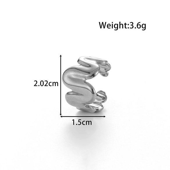 Wholesale Unisex Titanium Steel Love Lip Opening Adjustable Ring With Heart Shape Pattern And Electroplating Design