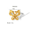 Wholesale Unisex Titanium Steel Ring With Irregular Hammered Design And Geometric Style Vacuum Real Gold Electroplated