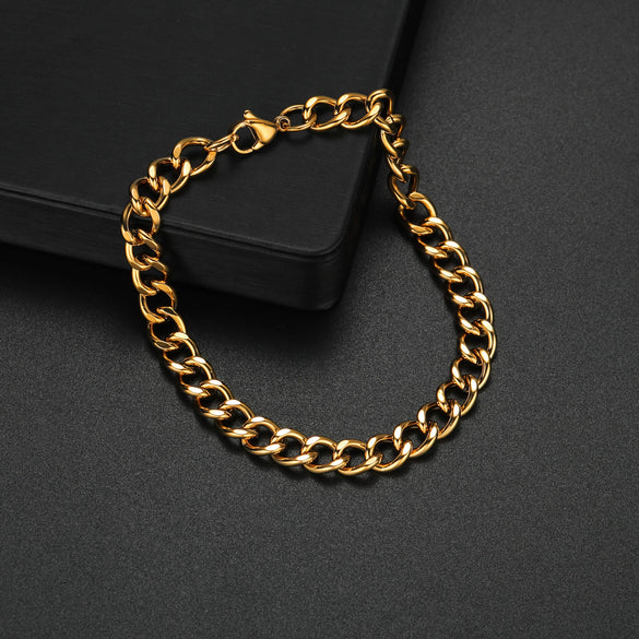 Wholesale Unisex Titanium Steel Ushape Bracelet With Electroplating Treatment Classic Style Jewelry
