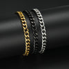 Wholesale Unisex Titanium Steel Ushape Bracelet With Electroplating Treatment Classic Style Jewelry