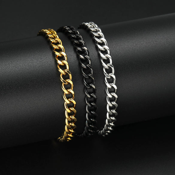 Wholesale Unisex Titanium Steel Ushape Bracelet With Electroplating Treatment Classic Style Jewelry