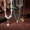 Wholesale Unisex Titanium Steel Zircon Small Fish Pearl Pendant Necklace And Earrings In Baroque And Minimalist Style