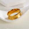 Wholesale Unisex Ushaped Stainless Steel Ring With Electroplating