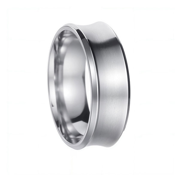 Wholesale Unisex Ushaped Stainless Steel Ring With Electroplating