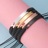 Wholesale Unisex Versatile Geometric Titanium Steel Wax Rope Woven Adjustable Heartshaped Bracelet With Electroplating