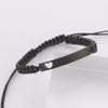 Wholesale Unisex Versatile Geometric Titanium Steel Wax Rope Woven Adjustable Heartshaped Bracelet With Electroplating