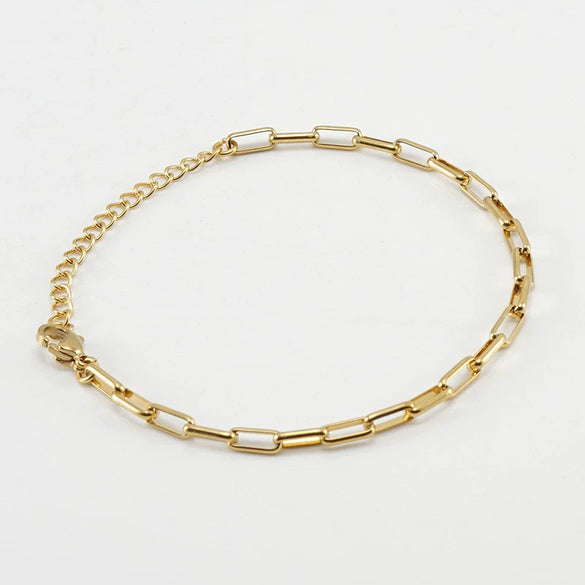 Wholesale Unisex Versatile Stainless Steel 18K Paper Clip Chain With Electroplating Treatment