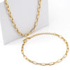 Wholesale Unisex Versatile Stainless Steel 18K Paper Clip Chain With Electroplating Treatment