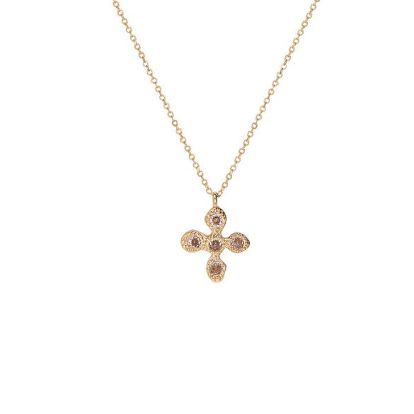 Wholesale Unisex Vintage Geometric Cross Pendant Necklace With Oshaped Chain Copper Electroplated