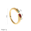 Wholesale Unisex Vintage Geometric Titanium Steel Ring With 18K Real Gold Electroplating