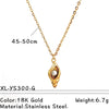 Wholesale Unisex Vintage Minimalist Electroplated Titanium Steel And Stainless Steel Ushaped Pendant Cross Chain Necklace Jewelry