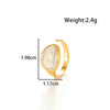 Wholesale Unisex Vintage Style Titanium Steel Opening Adjustable Ring With Heart Shape And Electroplating Treatment