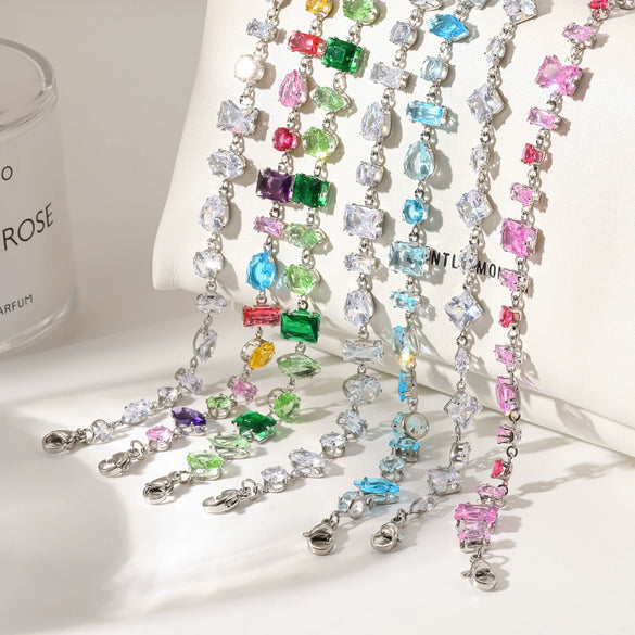 Wholesale Unisex Women's Light Luxury Geometric Stainless Steel Vacuum Plated Bracelet