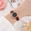 Wholesale Universal Casual Retro Artistic Quartz Watch With Alloy Case Imitation Leather Strap And Round Dial