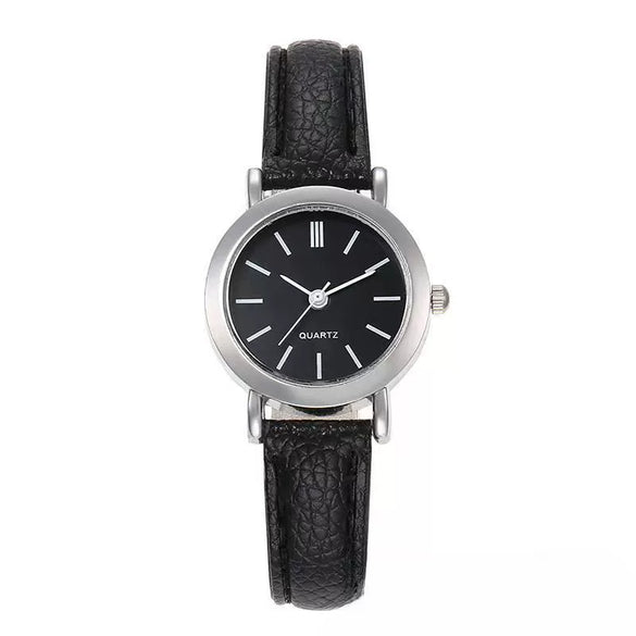 Wholesale Universal Casual Retro Artistic Quartz Watch With Alloy Case Imitation Leather Strap And Round Dial