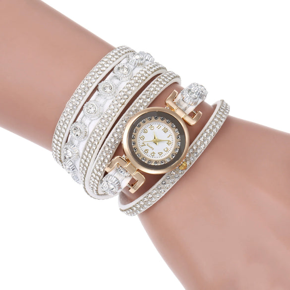 Wholesale Universal Leisure Alloy Case Imitation Leather Strap Round Dial Pointer Number Display Watch