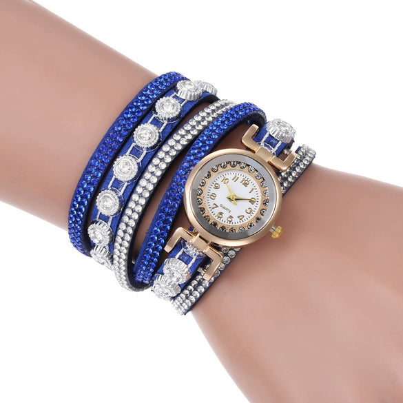 Wholesale Universal Leisure Alloy Case Imitation Leather Strap Round Dial Pointer Number Display Watch