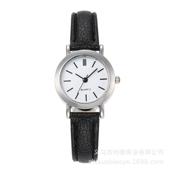 Wholesale Universal Leisure Retro Artistic Quartz Watch With Alloy Case Imitation Leather Strap And Round Dial